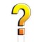 Plastic  Question Mark  Yard Sign, (Pack of 3)